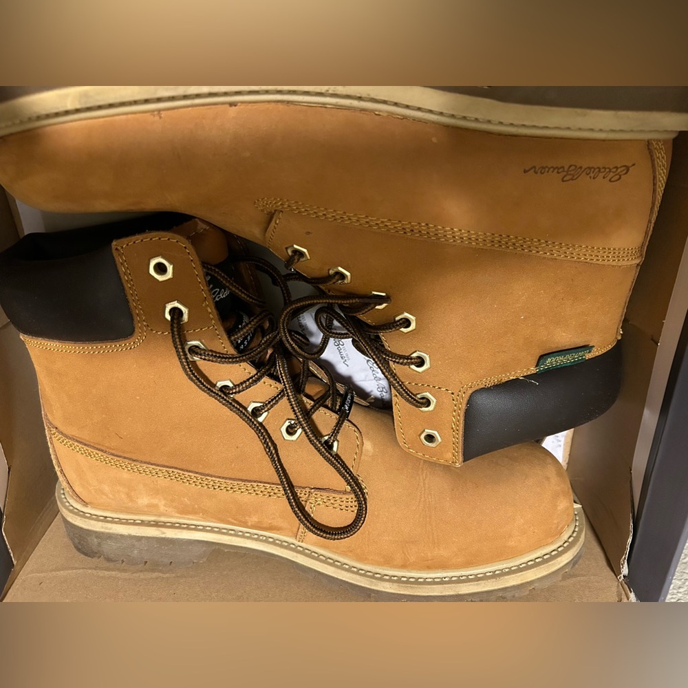 Eddie Bauer Men's Brown Leather Boots